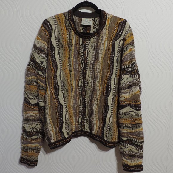 COOGI Other - Men's Vintage COOGI sweater sz L browns and gold